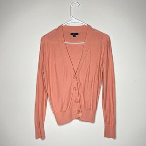 J. Crew Womens Cardigan Sweater Small Blush Pink Cropped V Neck Academia Pastel